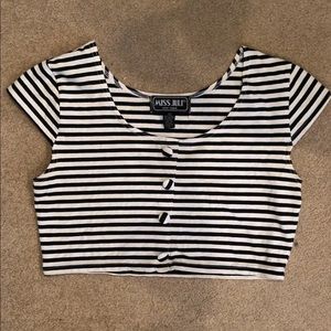 Stripped Crop Top